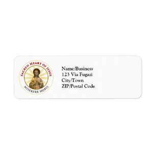 Sacred Heart of Jesus Miserere Nobis Return Address Label