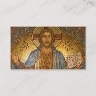 Sacred Heart Of Jesus Mosaic Business Card