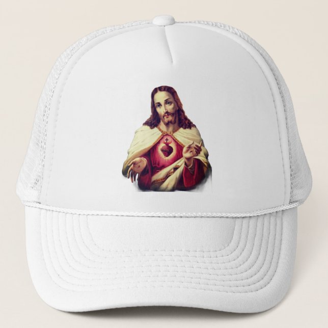 Sacred Heart of Jesus painting - Portugal Trucker Hat (Front)
