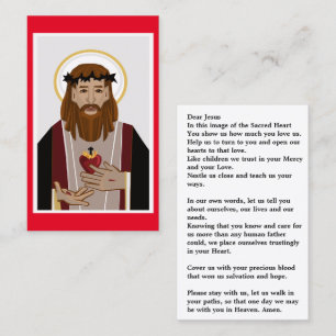 Sacred Heart of Jesus prayer card