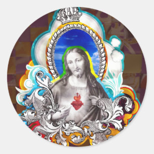 Sacred Heart of Jesus (Sacred Heart) Classic Round Sticker