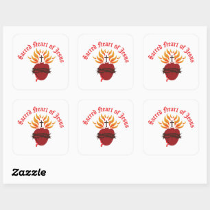 Sacred Heart of Jesus Square Sticker