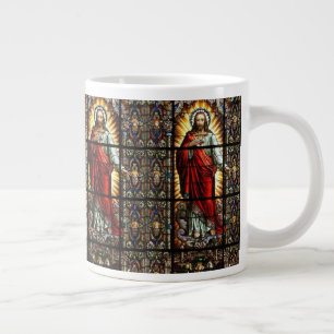 Sacred Heart of Jesus Stained Glass Large Coffee Mug