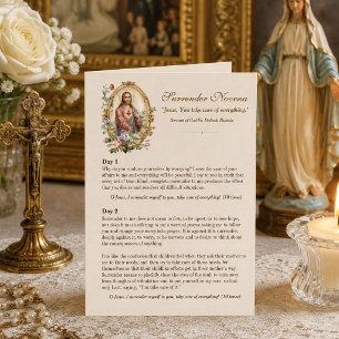 Sacred Heart of Jesus Surrender Novena Prayer Card