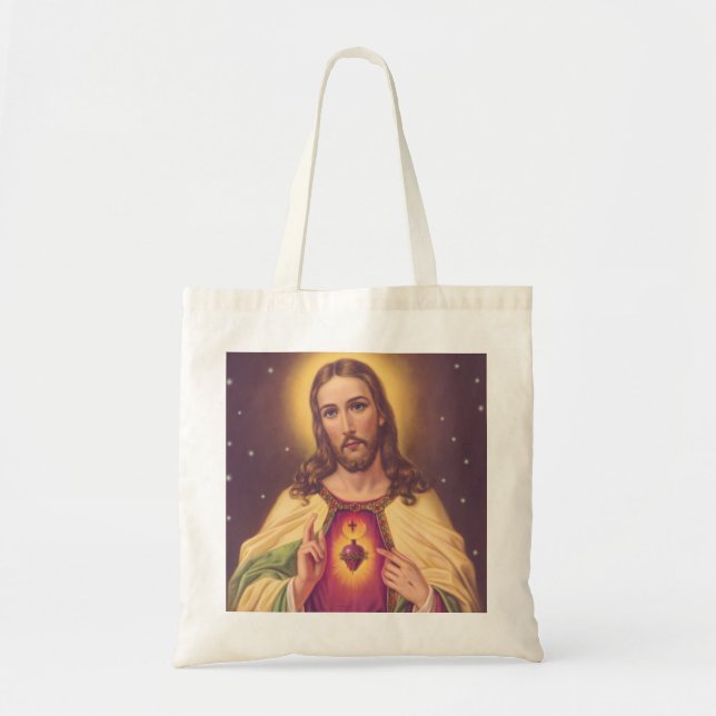 Sacred Heart of Jesus Tote Bag (Front)