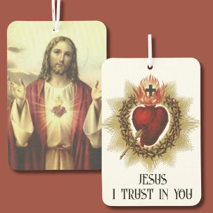 Sacred Heart of Jesus Traditional Catholic Car Air Freshener