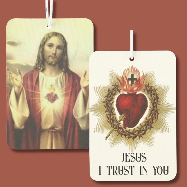 Sacred Heart of Jesus Traditional Catholic Car Air Freshener (Creator Uploaded)
