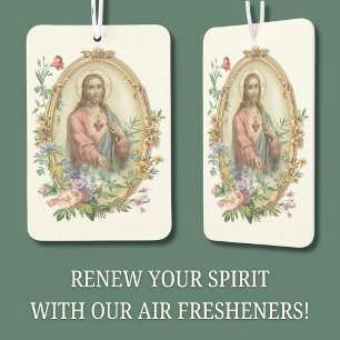Sacred Heart of Jesus Traditional Catholic Car Air Freshener