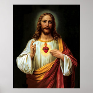 Sacred Heart of Jesus Traditional Poster