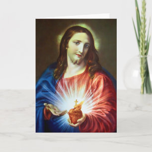 Sacred Heart of Jesus Vintage Greeting Card