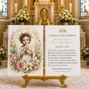 Sacred Heart of Jesus Wedding Prayer Holy Card