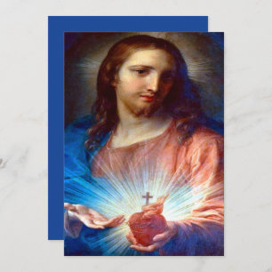 Sacred Heart of Jesus with Consecration Prayer Holiday Card