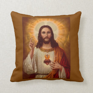 Sacred Heart of Jesus with Prayer Cushion
