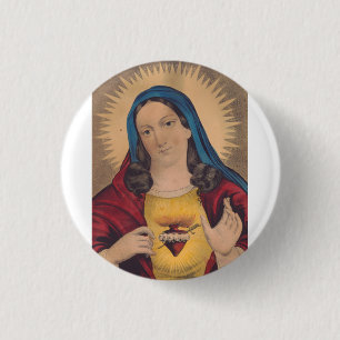 Sacred Heart of Mary 3 Cm Round Badge
