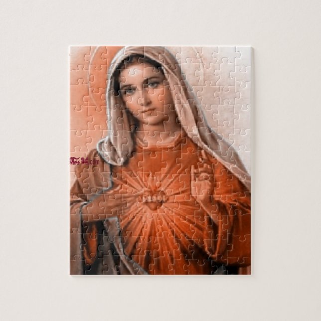 SACRED HEART OF MARY A05  CUSTOMIZABLE PRODUCTS JIGSAW PUZZLE (Vertical)