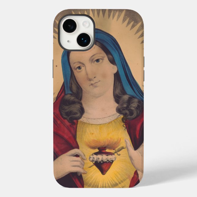 Sacred Heart of Mary Case-Mate iPhone Case (Back)