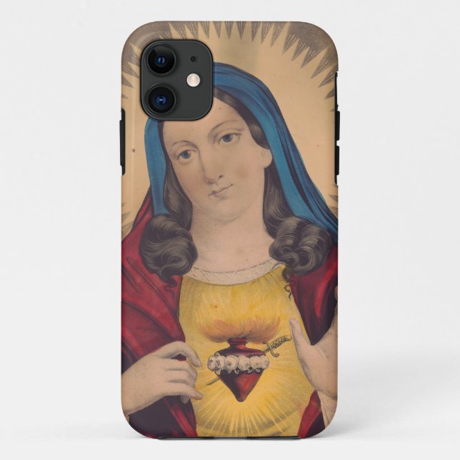 Sacred Heart of Mary Case-Mate iPhone Case (Back)