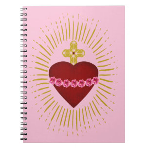 Sacred Heart of Mary Immaculate Heart Icon Notebook