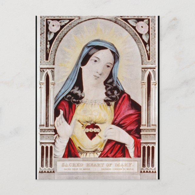 Sacred Heart of Mary Postcard (Front)