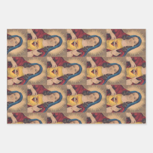 Sacred Heart of Mary Wrapping Paper Sheet