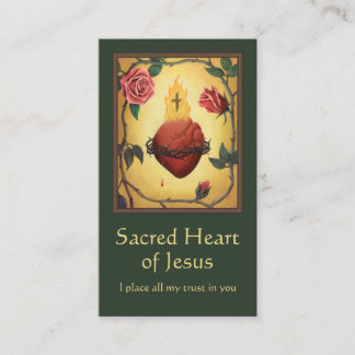 Sacred Heart Painting Prayer Card