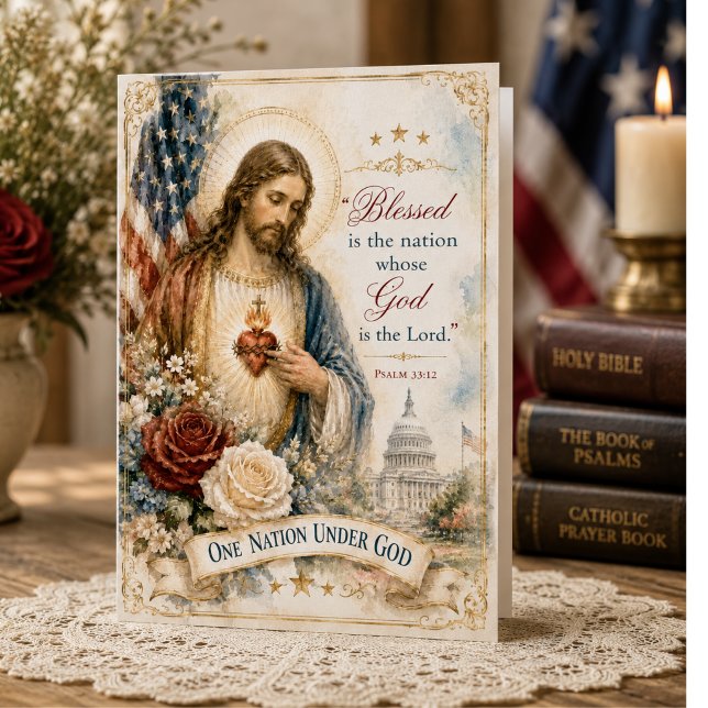 Sacred Heart Patriotic Verse Greeting (Creator Uploaded)