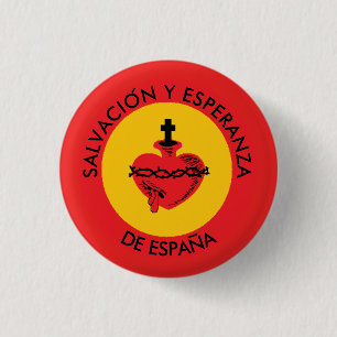 SACRED HEART SPAIN 3 CM ROUND BADGE