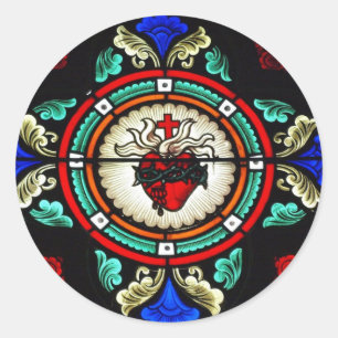 Sacred Heart Stained Glass Sticker