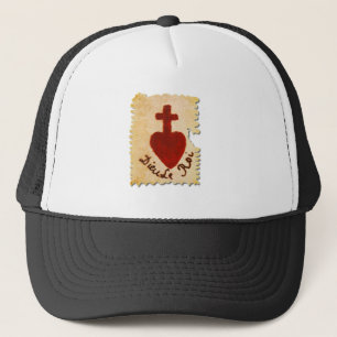 Sacred Heart Vendée Dieu, le Roi Catholic Trucker Hat