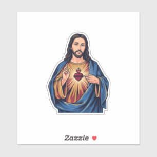 Sacred Heart Vintage Engraving Religious Vector De