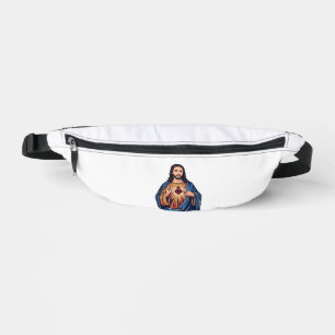 Sacred Heart Vintage Engraving Religious Vector De Bum Bags