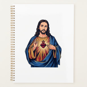 Sacred Heart Vintage Engraving Religious Vector De Planner