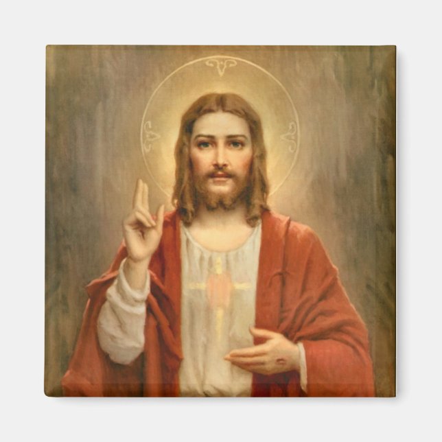 Sacred Heart with Halo Magnet (Front)