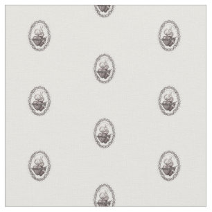 Sacred Hearts of Jesus and Mary pattern fabric