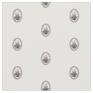 Sacred Hearts of Jesus and Mary pattern fabric