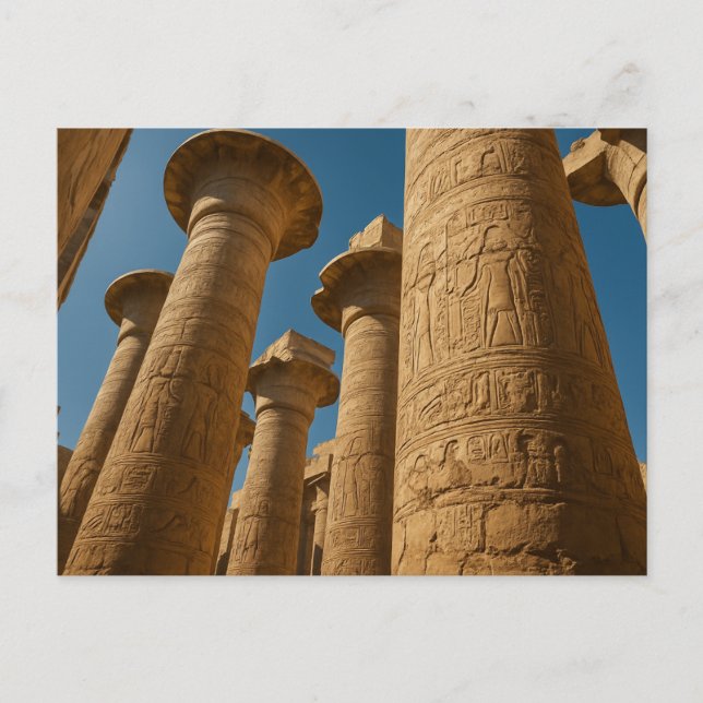 Sacred Hieroglyphic Temple Columns Postcard (Front)