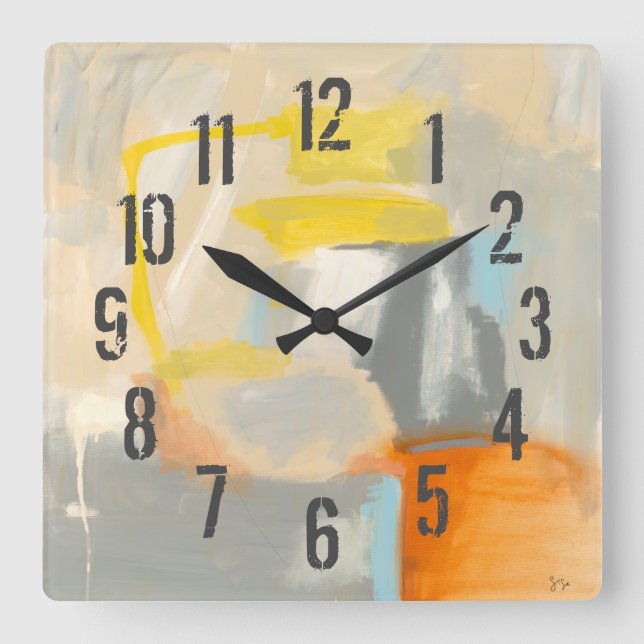 Sacred I Square Wall Clock (Front)