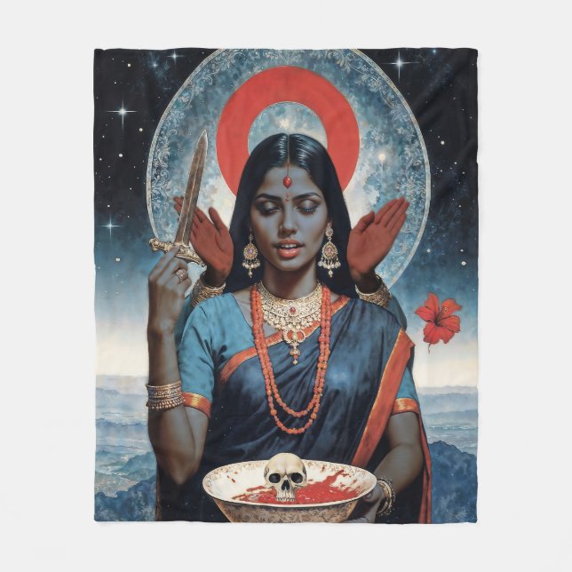 Sacred Kali Fleece Blanket (Front)