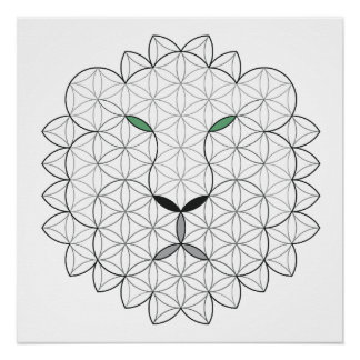 Sacred Lion, B01/BW. Poster