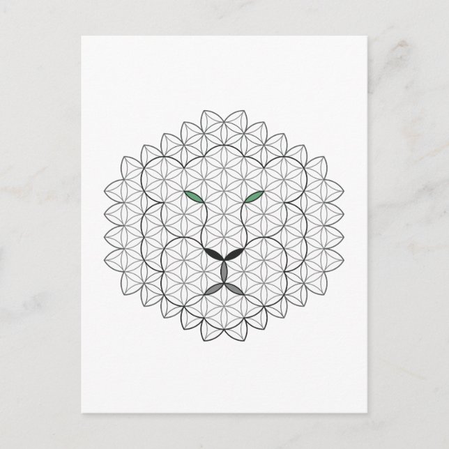 Sacred Lion, B051/BW. Postcard (Front)