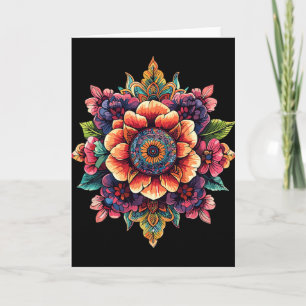 Sacred Lotus Mandala Floral Bloom Meditation Card