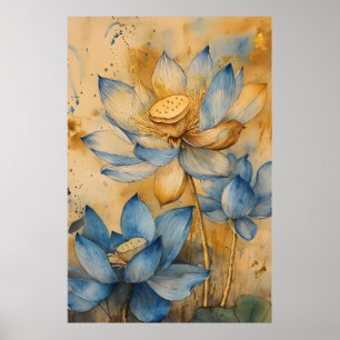 Sacred lotus (Nelumbo nucifera), an iconic aquatic Poster
