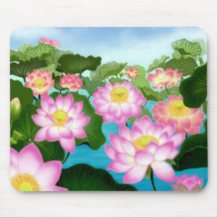 Sacred Lotus Plants Mouse Pad