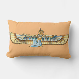 Sacred Ma'at Design - Emblem of Egyptian Civilizat Lumbar Cushion