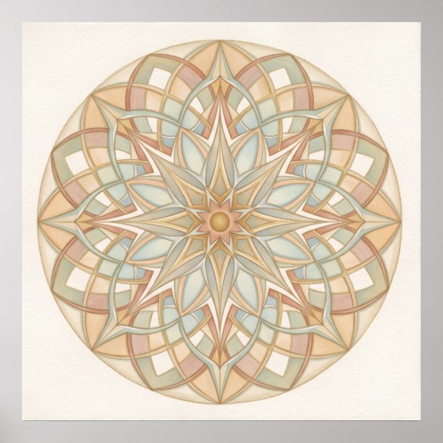 Sacred Mandala Inner Harmony Spiritual Wall Art (Front)