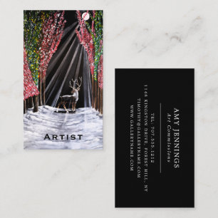 Sacred Messenger of Nara Painting by Alfred Fox Business Card