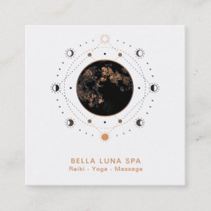 ~* Sacred Moon Phases Universe Stars Shaman Luna Square Business Card