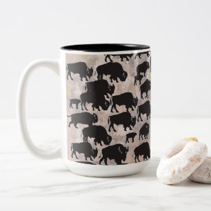 Sacred New Mexico Buffalo Two-Tone Coffee Mug