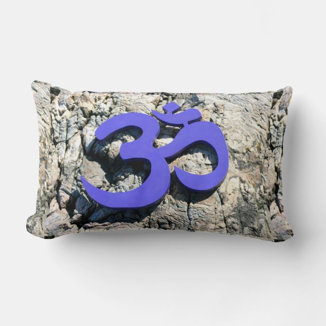 Sacred Om Symbol Lumbar Cushion (Front)