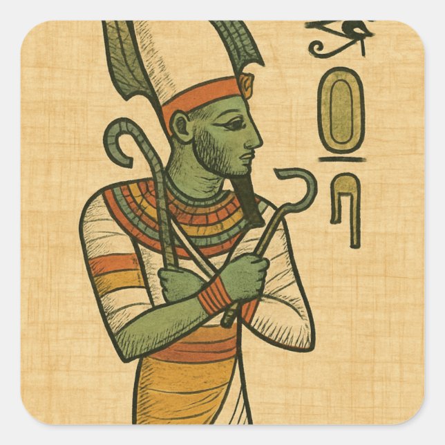 Sacred Osiris Divine Egyptian God Sticker (Front)